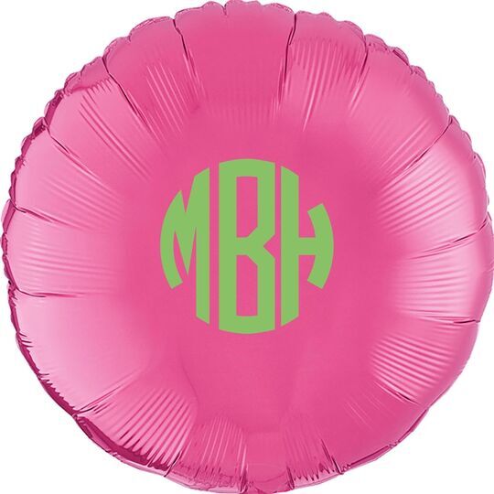 Rounded Monogram Mylar Balloons
